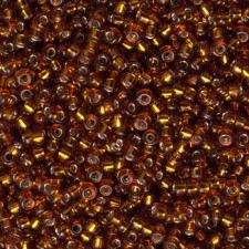 Miyuki rocailles Perlen 11/0 - Dark topaz silver lined 11-5
